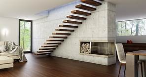 Escaleras interiores modernas y minimalistas. Diseño, decoración e interiores.