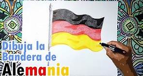 Cómo dibujar la bandera de Alemania ondeando