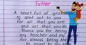 Best Poem on Father in English | Fathers Day Poem in English | Poem on My Father in English