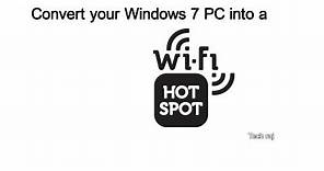 How to make your Windows 7 PC, a Wi-Fi hotspot