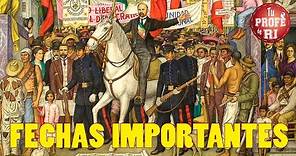 FECHAS IMPORTANTES DE LA REVOLUCIÓN MEXICANA