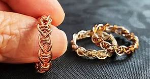 Braided Ring 銅線/金屬線編織戒指DIY, from 2 square knots 2 個平結演化的戒指, like a infinity symbol 組成無限的符號, 給予永恆能量