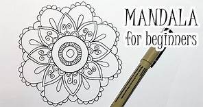 How to Draw a Flower Mandala for Beginners Step by Step (Easy)