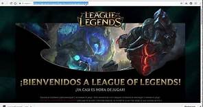 Como Crear Cuenta LoL LAN/LAS Tutorial 2017 - League of legends