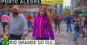 Downtown Porto Alegre 🇧🇷 Rio Grande do Sul, Brazil |【4K】2021