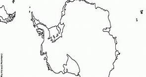 Mapa de la Antártida para colorear, pintar e imprimir