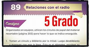 Desafío 89 quinto grado Relaciones con el radio páginas 174 y 175 del libro de matemáticas 5 grado