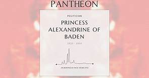 Princess Alexandrine of Baden Biography | Pantheon