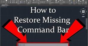 How To Restore Missing Command Bar In AutoCAD 2017 | DigitalKnowledge