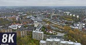 Bad Oldesloe, Schleswig-Holstein, Germany: Kurpark, Bahnhof, Stadt - 360° Panorama - 8K (4320p/60p)