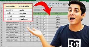 🟢Función SI con RANGOS de VALORES en Excel (4 condiciones entre dos valores)