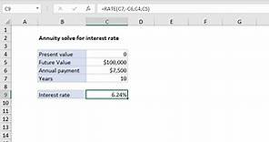 Annuity solve for interest rate