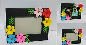 Cara Mudah membuat bingkai foto dari kardus Bekas | How to make photo frame from cardboard