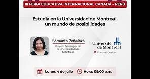 Estudia en la Universidad de Montreal, un mundo de posibilidades