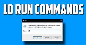 10 Run Commands in Windows 10 Users Should Know