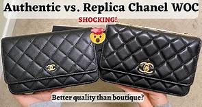 Replica Better Quality than Authentic Chanel? Real vs Fake Chanel WOC and what to look out for!