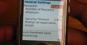 How to erase / reset Blackberry Pearl 8110 personal data and phone settings