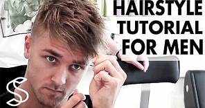 Undercut texture hairstyle - Men's fringe hair tutorial