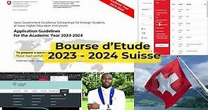 Bourse d'Etude pour la Suisse 2023-2024