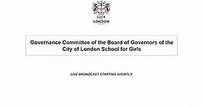 Governance Committee of the City of London School for Girls - 10/11/21