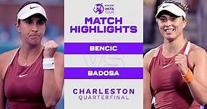 Belinda Bencic vs. Paula Badosa | 2022 Charleston Quarterfinal | WTA Match Highlights