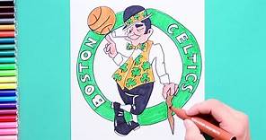 How to draw Boston Celtics logo (NBA Team)