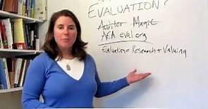 What Is Evaluation