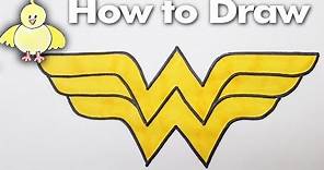 Drawing: How To Draw The Wonder Woman Logo Step by Step - Easy