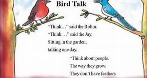 Bird Talk - Poem (4th Class English)||CLassroom TV