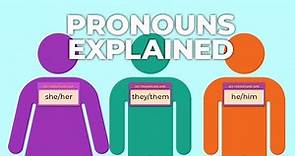 Pronouns like she/her, he/him and they/them explained