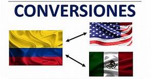Convertir Pesos Colombianos (COP) a Dólares (USD) y Pesos Mexicanos (MXN).