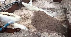 Traditional Way To Wash River Sand (Top View)