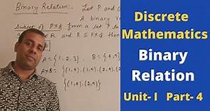 Binary Relation | Domain of Relation | Range of Relation | Discrete Mathematics | MDU