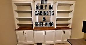 DIY Built in cabinets and shelving for home office