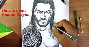How to draw WWE Superstars Roman Reigns🔥// Roman Reigns drawing step by step