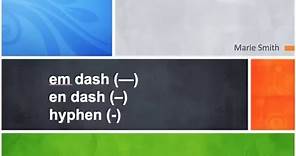 How to find/use the "en dash" on your keyboard