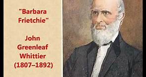 "Barbara Frietchie" John Greenleaf Whittier poem 1863 Stonewall Jackson, American flag Civil War