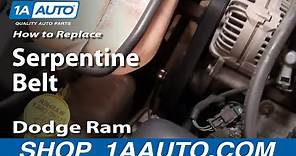 How to Replace Serpentine Belt 02-08 Dodge Ram