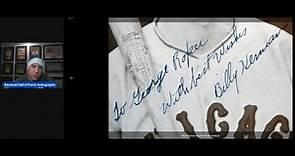 Billy Herman Autograph Analysis - Bonus Video Happy New Years! My gift to you.