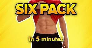 HOW TO get a Six Pack in 5 MINUTES (No equipment) - At home ABS workout | FullTimeNinja