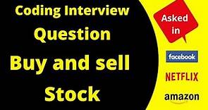 Best time to buy and sell Stock in Java || Java coding Interview Question with solution [MOST ASKED]