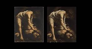 Avance de la restauración de "David vencedor de Goliat", de Caravaggio