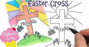 How To Draw An Easter Cross (For Christian Kids!)