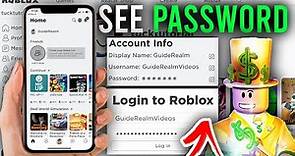 How To See Your Roblox Password - Best Guide