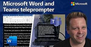 How to use Microsoft Word and Teams as a teleprompter for presentations