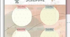 Schedule Template