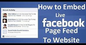 How to Embed Live Facebook Feed to Your Website