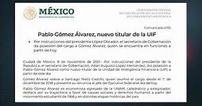 Pablo Gómez Álvarez, nuevo titular de la UIF | Noticias con Ciro Gómez Leyva