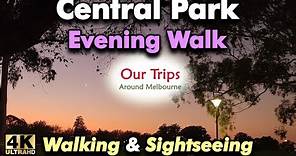 Evening walk through Central Park Malvern East Melbourne 4K Cinematic Travel Vlog Tour Trip Victoria