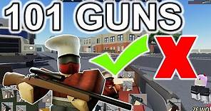 ALL ARSENAL WEAPONS REVIEW (101 GUNS) | ROBLOX